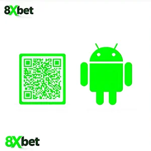 Mã QR tải ứng dụng 8Xbet cho Android, kèm theo biểu tượng Android