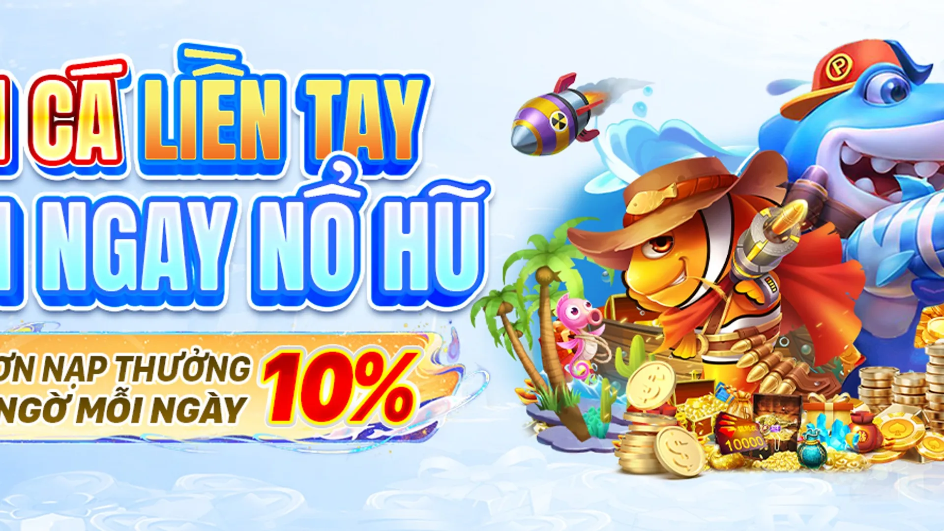 Hình ảnh trò chơi Bắn Cá 8xbet với đại dương và cá