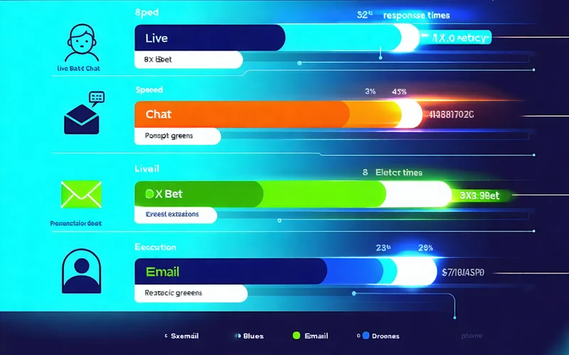 Biểu đồ thể hiện tốc độ phản hồi nhanh chóng của dịch vụ khách hàng 8X Bet qua các kênh liên lạc